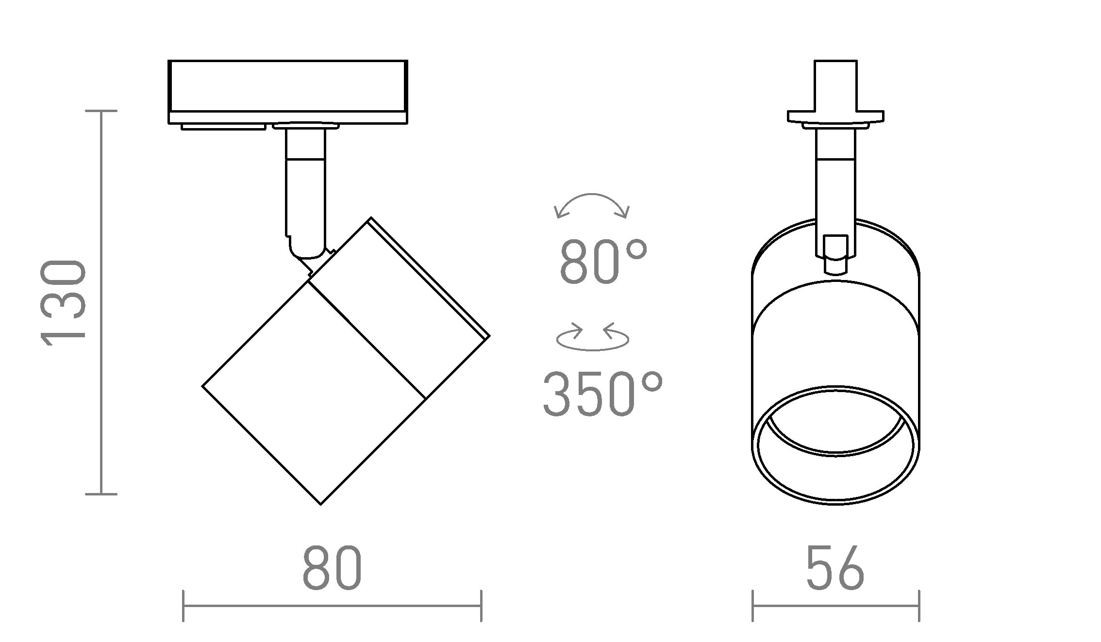 LALA  para calha monofásica - Product sketch