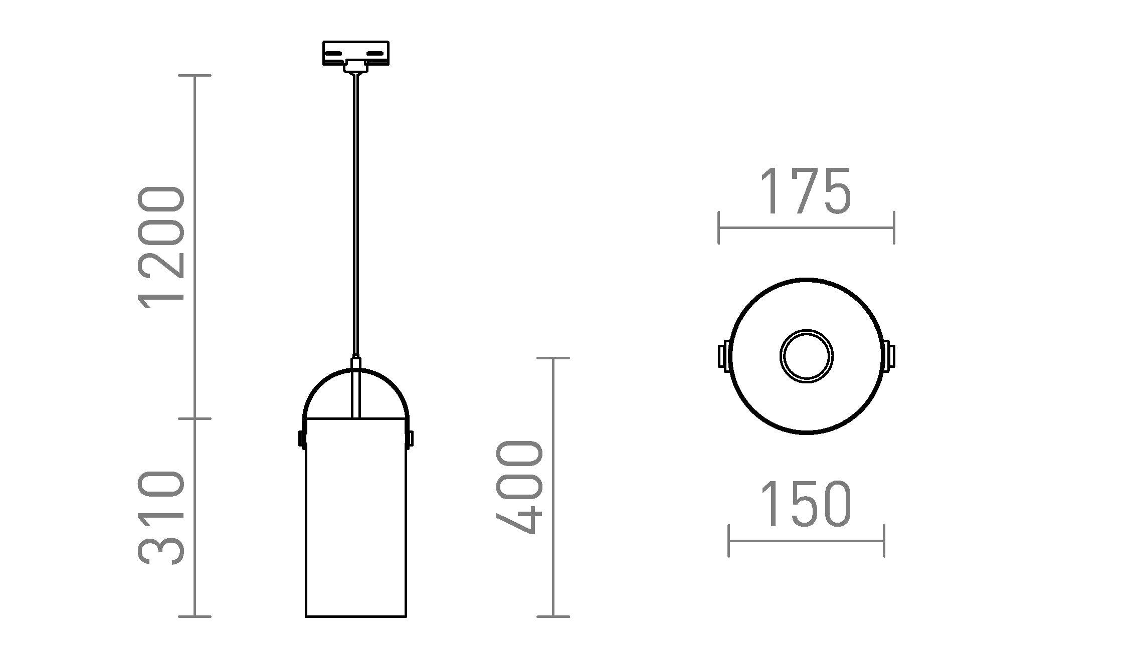 JULIETTA 31 за трифазна шина - Product sketch