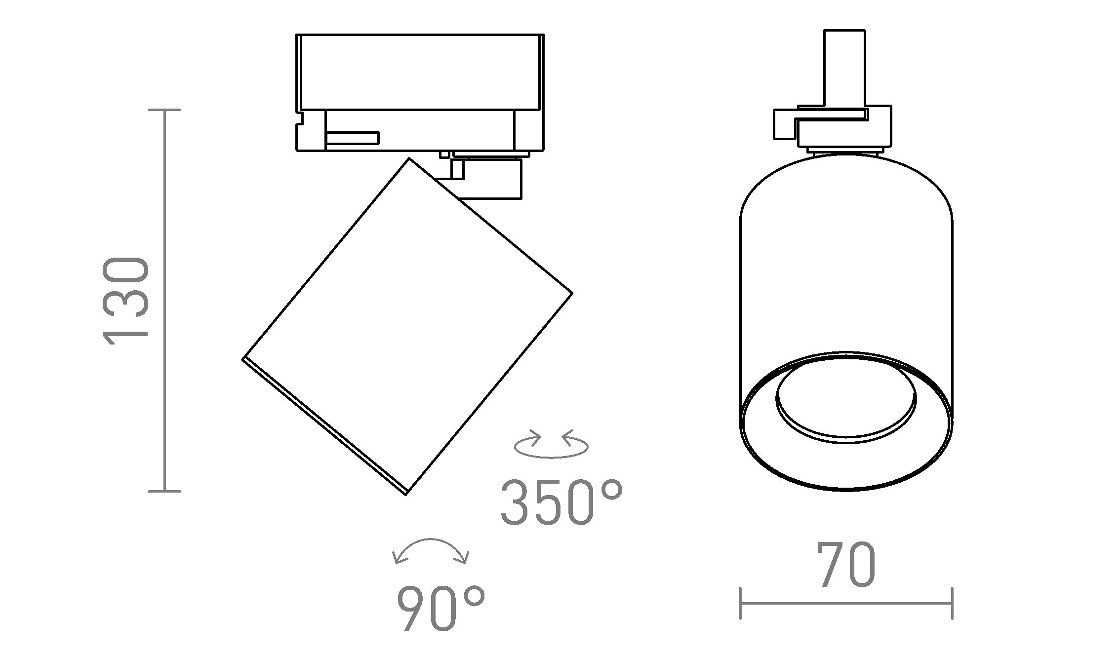 DARIO ЗА ТРИФАЗНА ШИНА - Product sketch