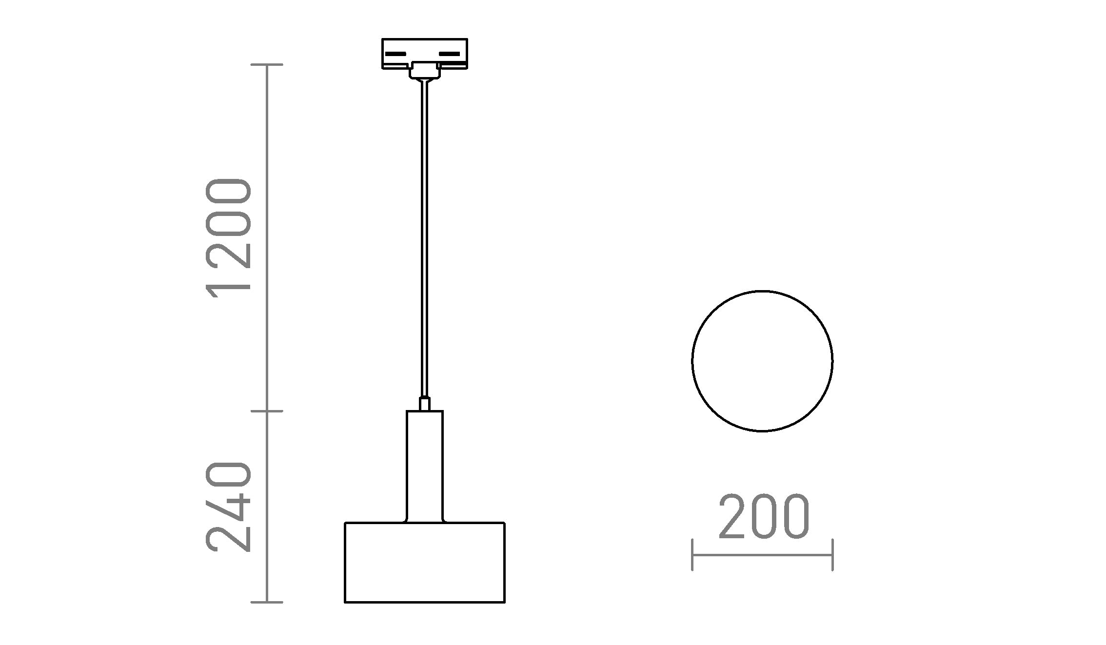 GIULIA 20 ЗА ТРИФАЗНА ШИНА - Product sketch