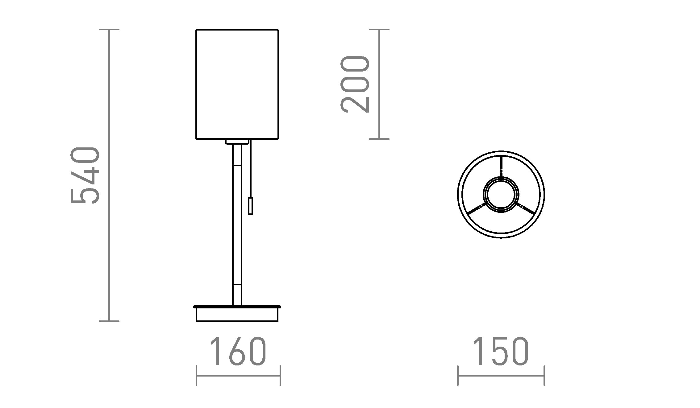 KEITH/RON 15/20 настолна c USB - Product sketch