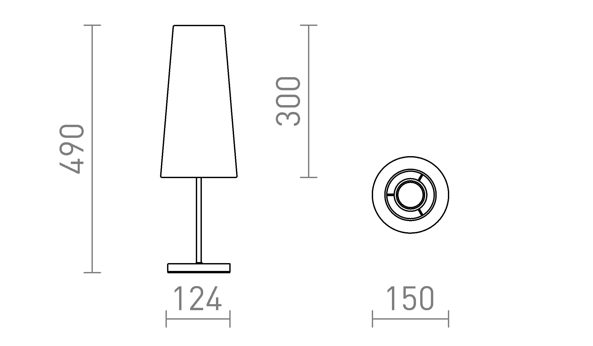 NYC/CONNY 15/30 tafellamp lamp - Product sketch