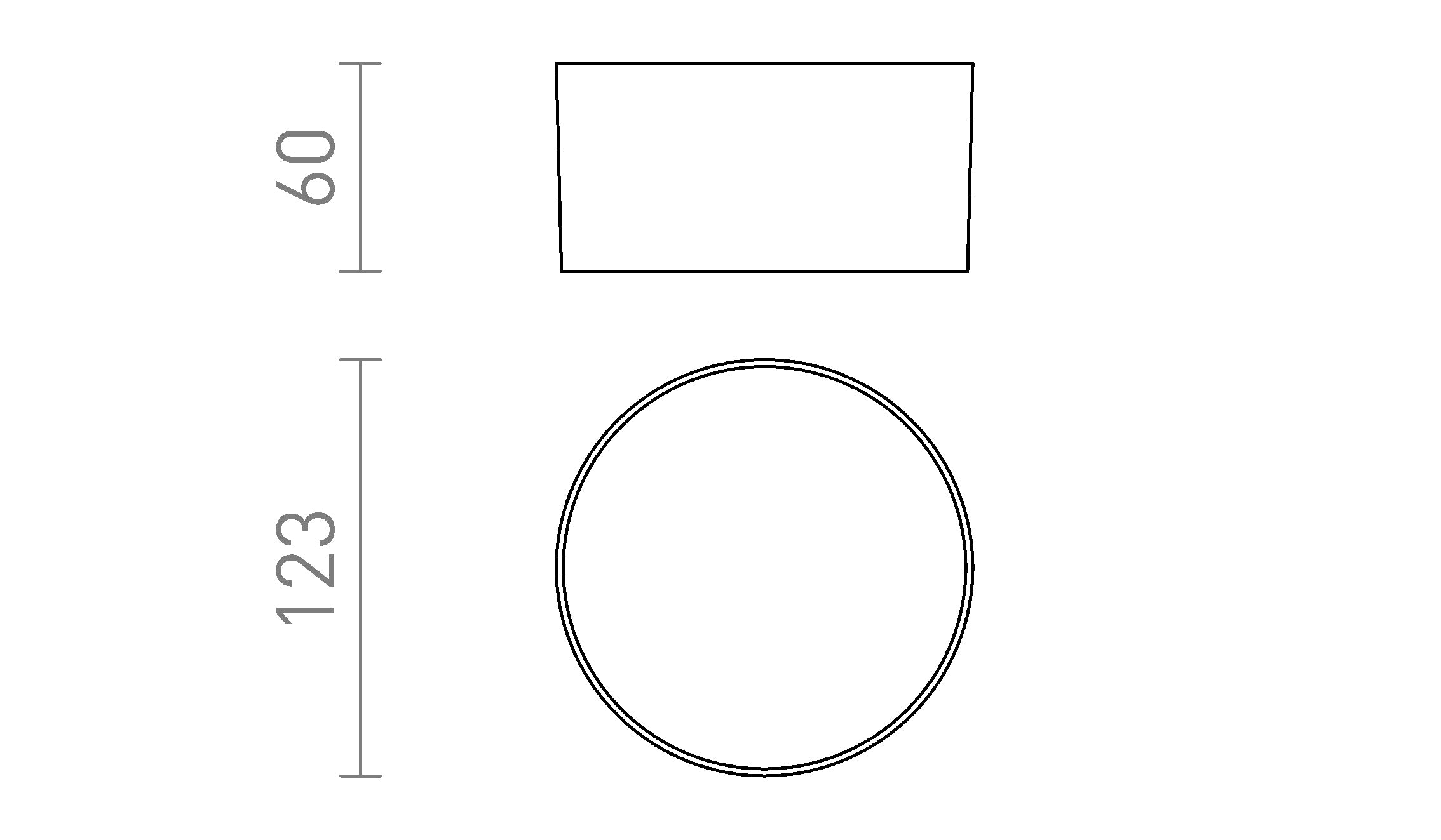 LARISA OUT 12 pared o techo lámpara - Product sketch