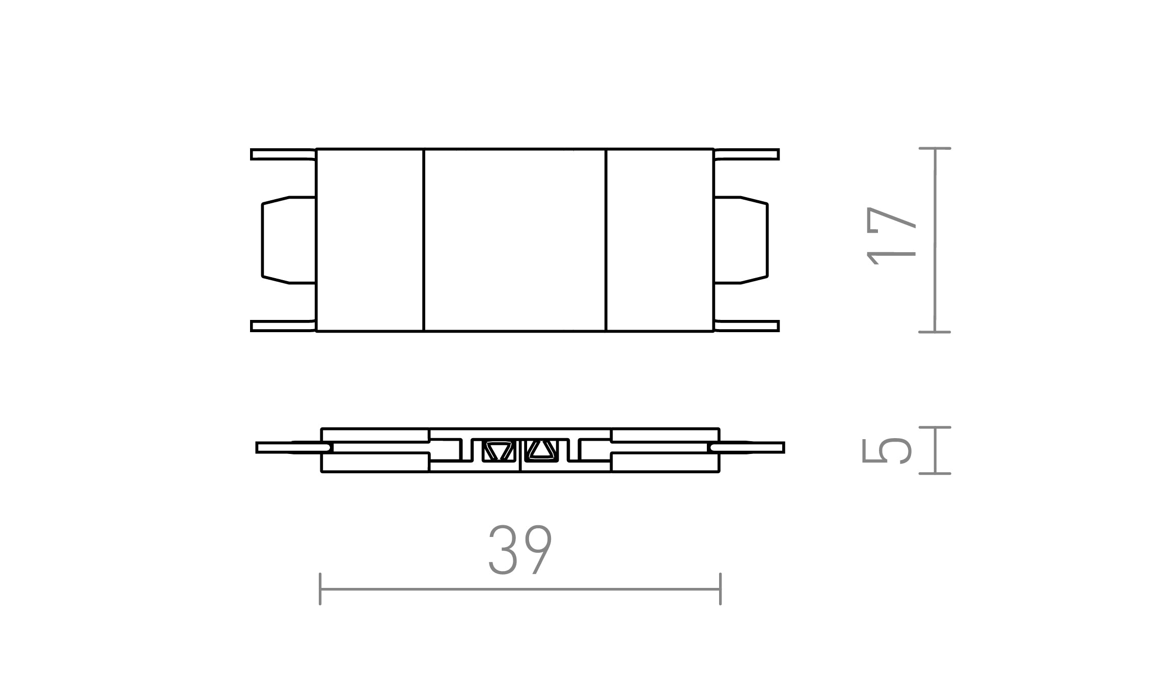 ПРЯК КОНЕКТОР ЗА VEGA ШИНА - Product sketch