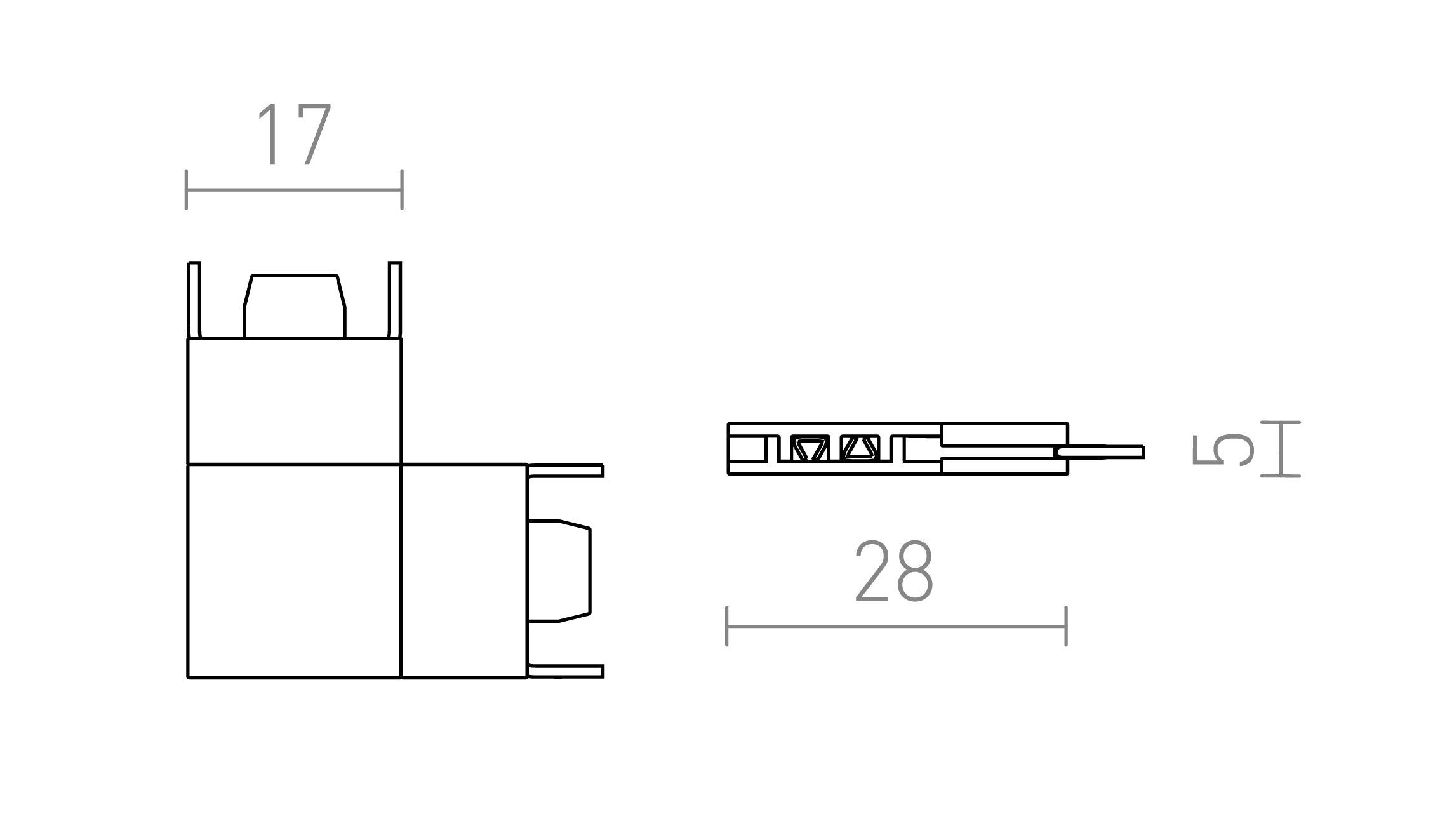 L КОНЕКТОР ЗА VEGA ШИНА - Product sketch