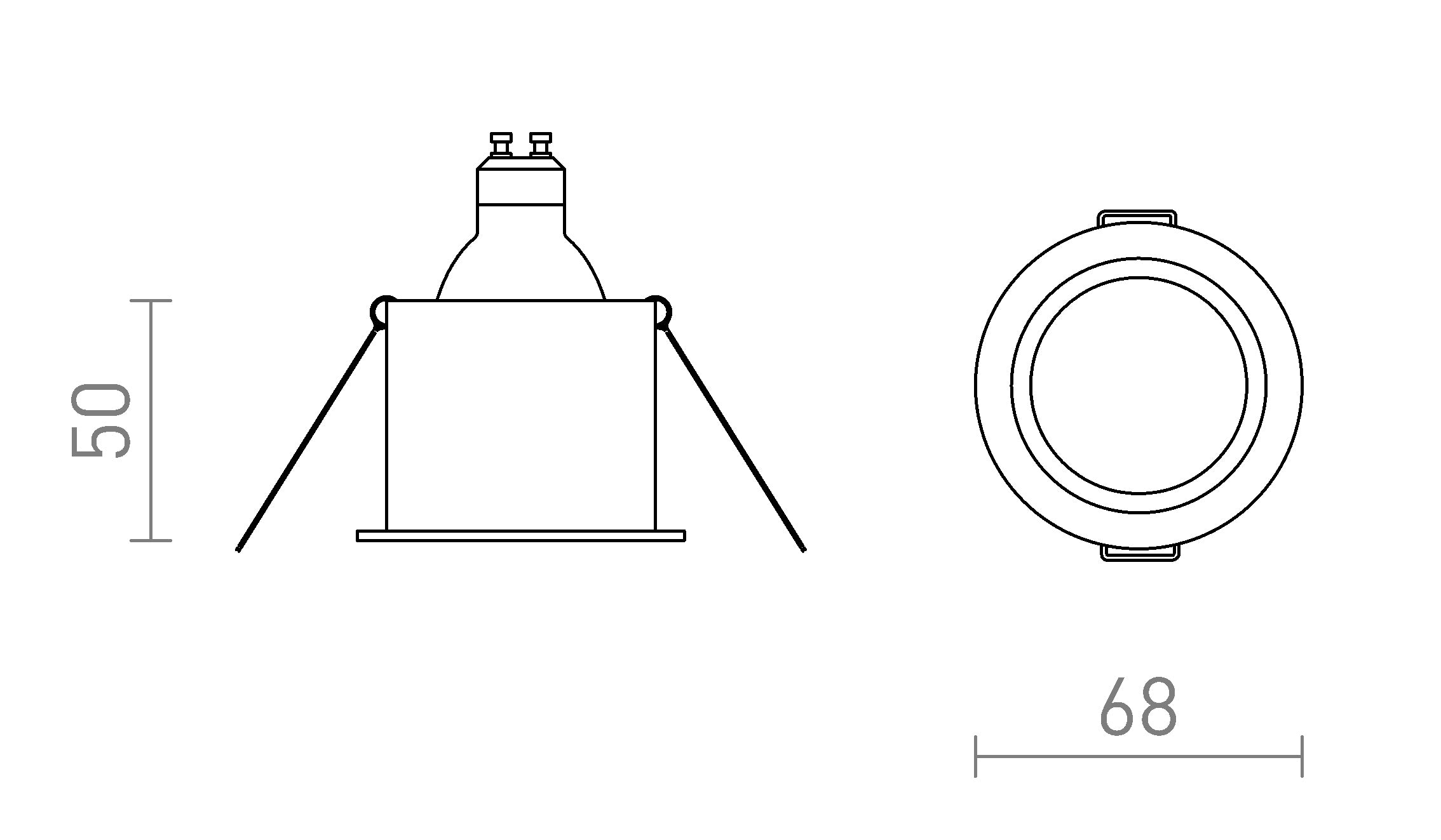 ORCO  vgradna lampa - Product sketch