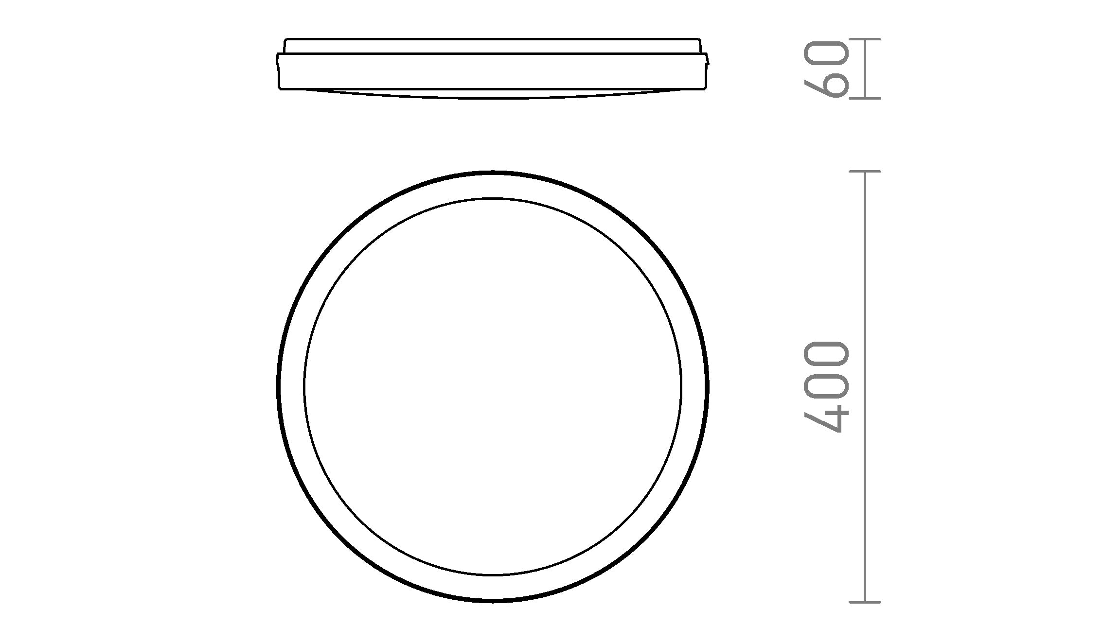 SONO 40 surface mounted lamp - Product sketch