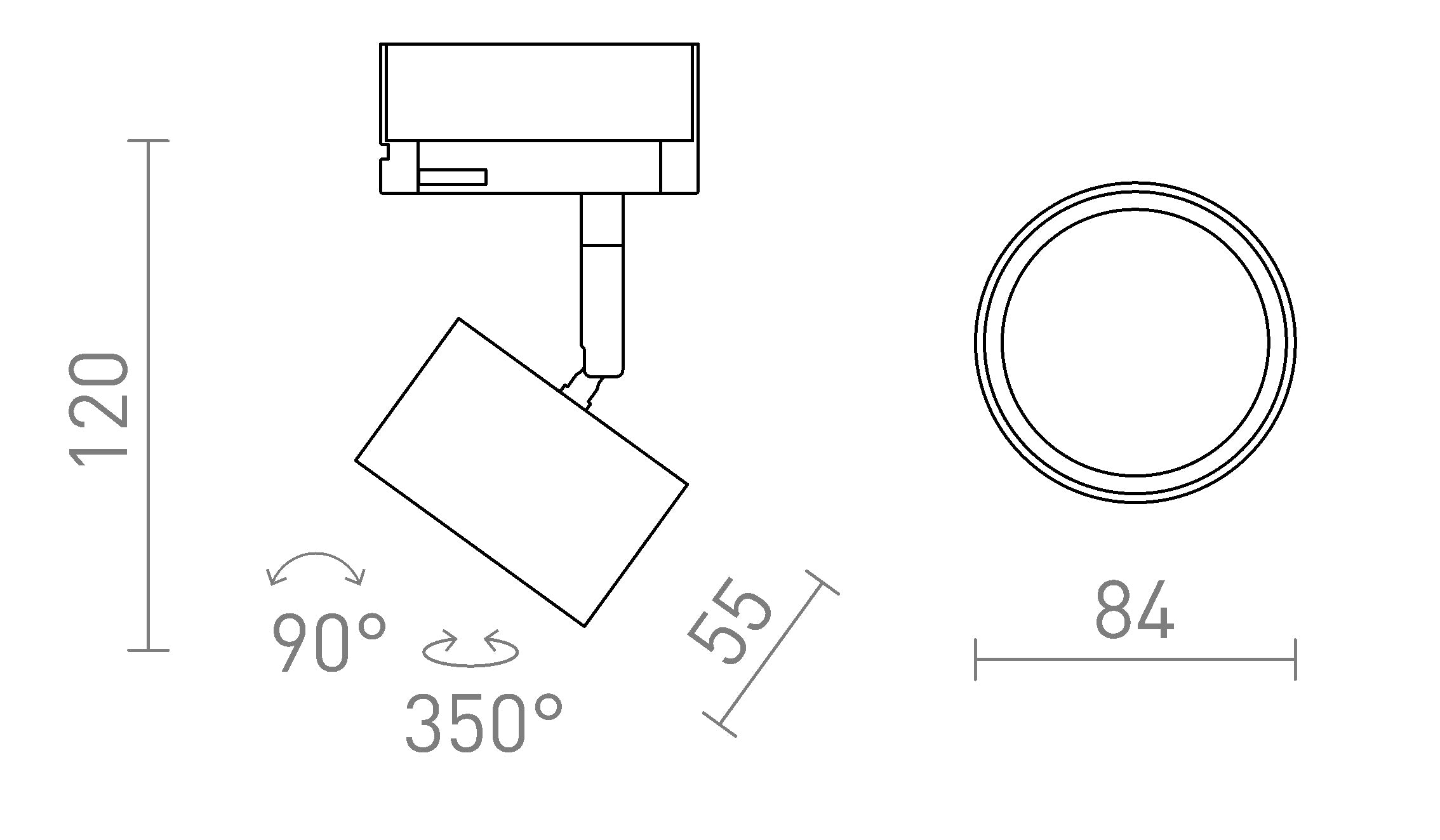 PIXEL  za 3F tirni sistem - Product sketch