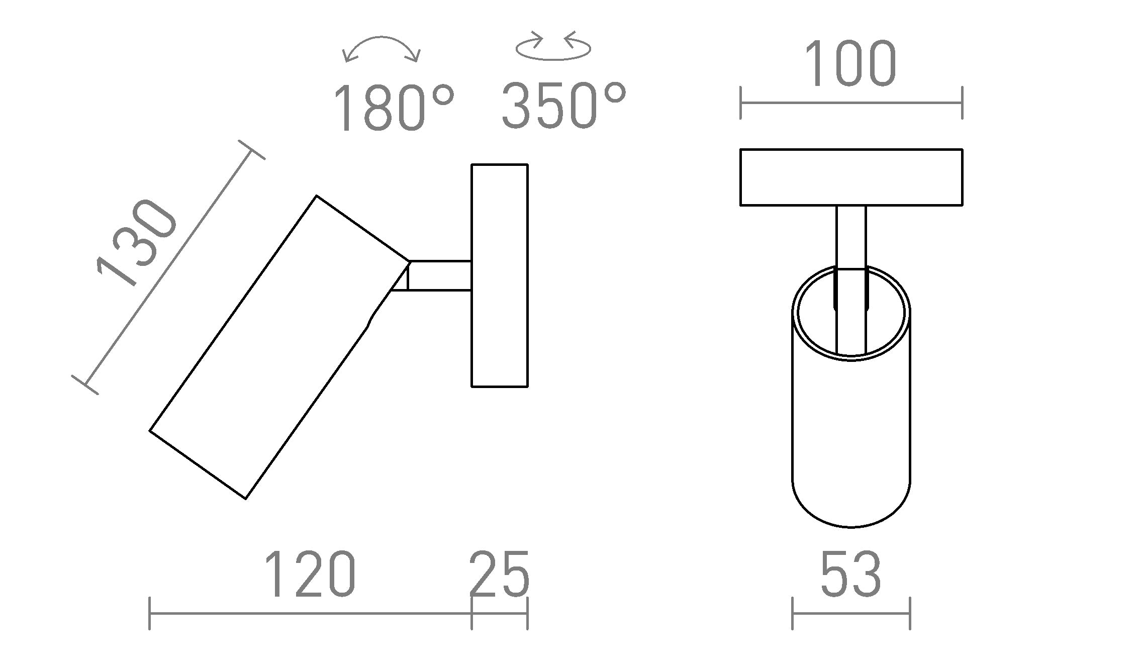 MARTA  surface mounted lamp - Product sketch