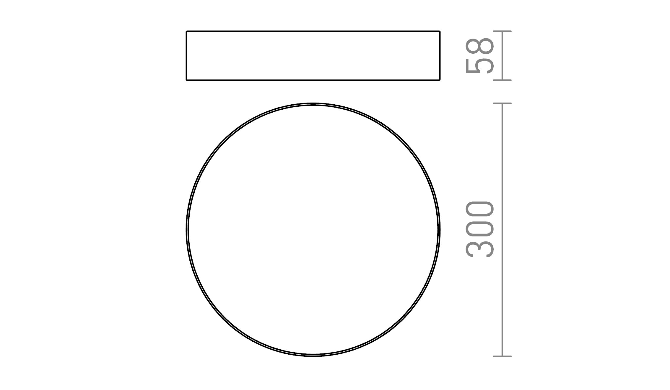 LARISA R 30 DIMM stropna lampa - Product sketch