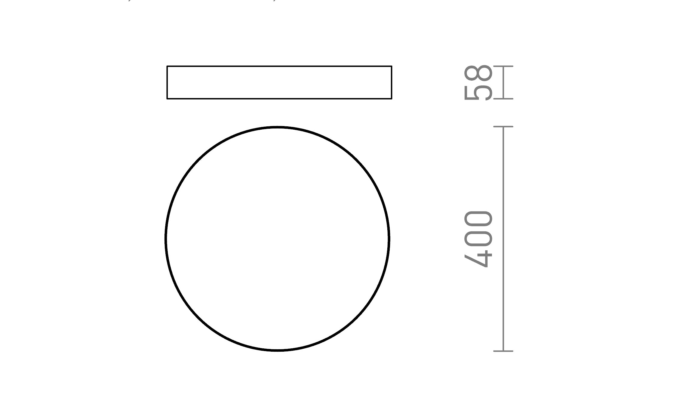 LARISA R 40  DIMM таванна лампа - Product sketch