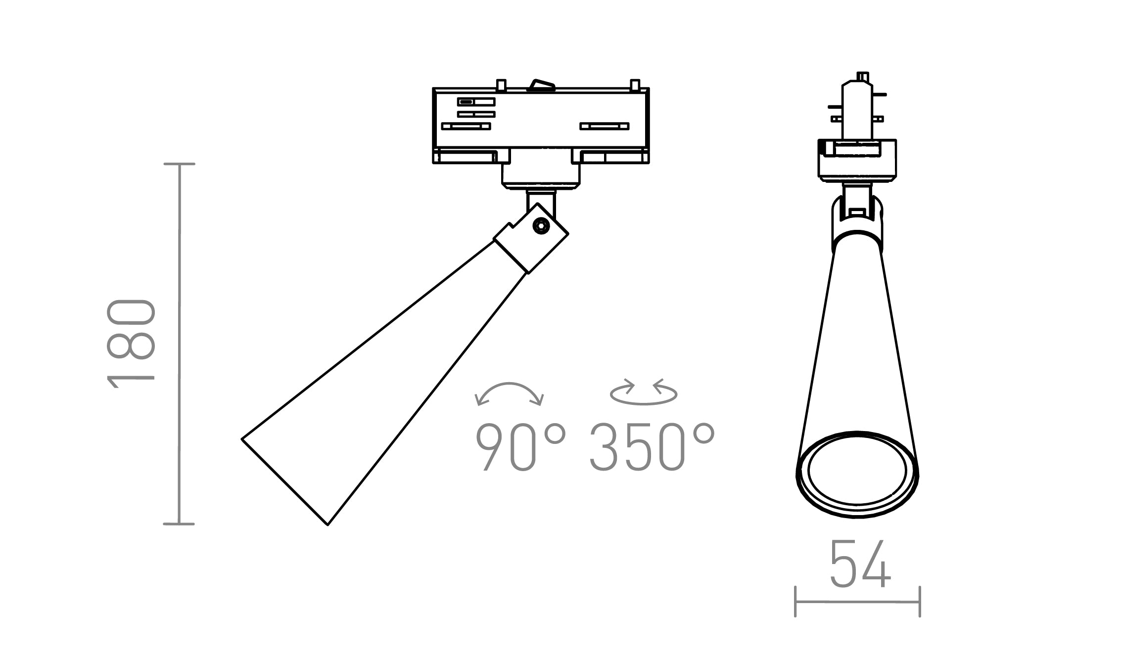 ALEXIS ЗА МОНОФАЗНА ШИНА - Product sketch