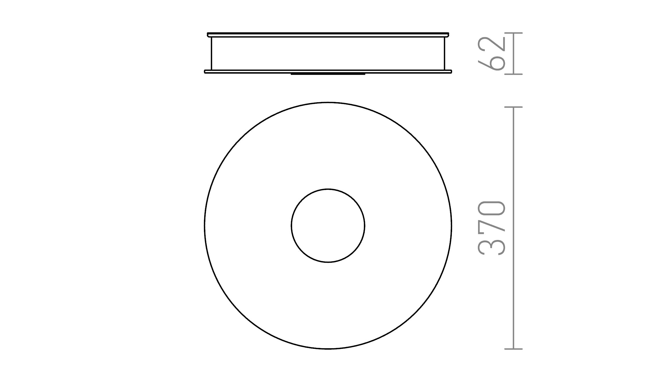 ASTERI LED katto lamppu - Product sketch