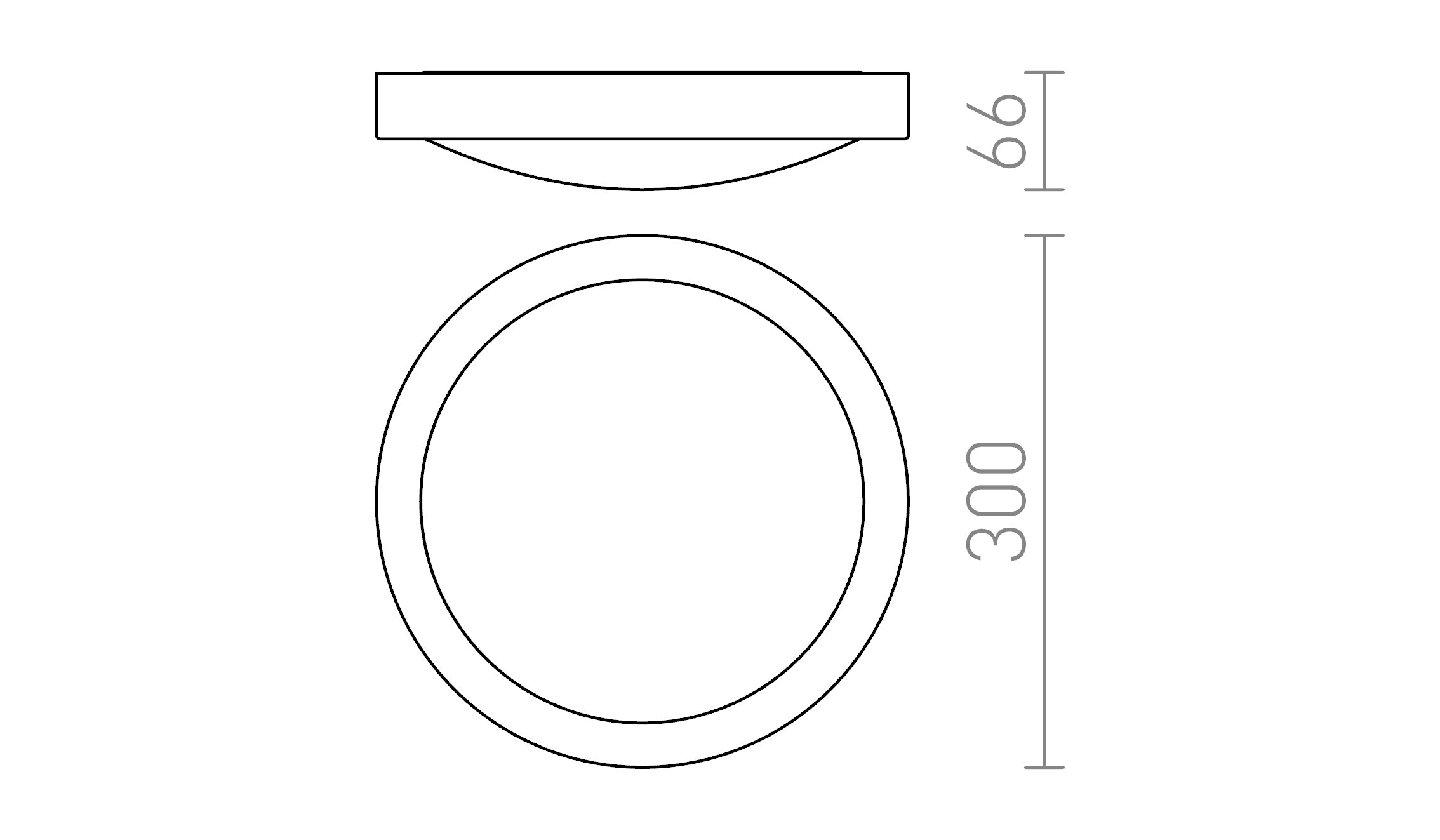 BARRY LED stropna lampa - Product sketch