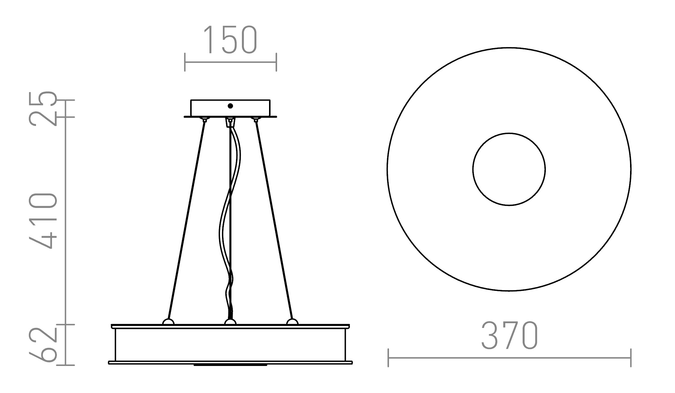 ASTERI LED ВИСЯЩА - Product sketch
