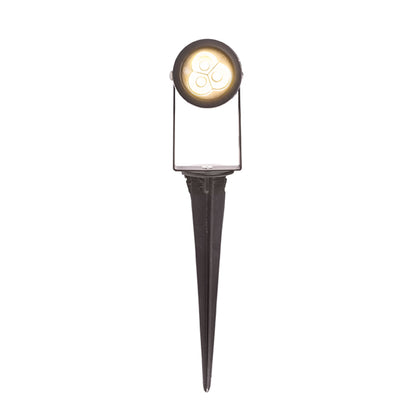 RENDL outdoor lamp GUN on spike black 230V LED 3x1W 30° IP65 3000K R10530 9