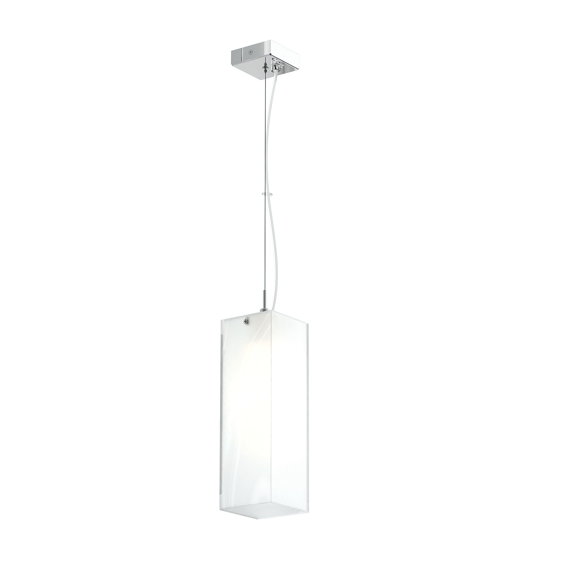 RENDL Outlet LUCIA 30x10 pendant  satinated glass/chrome 230V LED E27 15W R10627 2