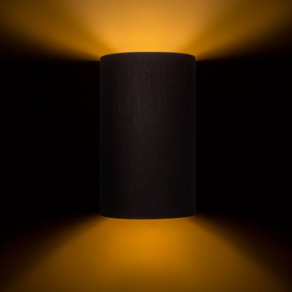 RENDL wall lamp RON W 15/25 wall  Polycotton black/golden foil 230V LED E27 15W R11464 4