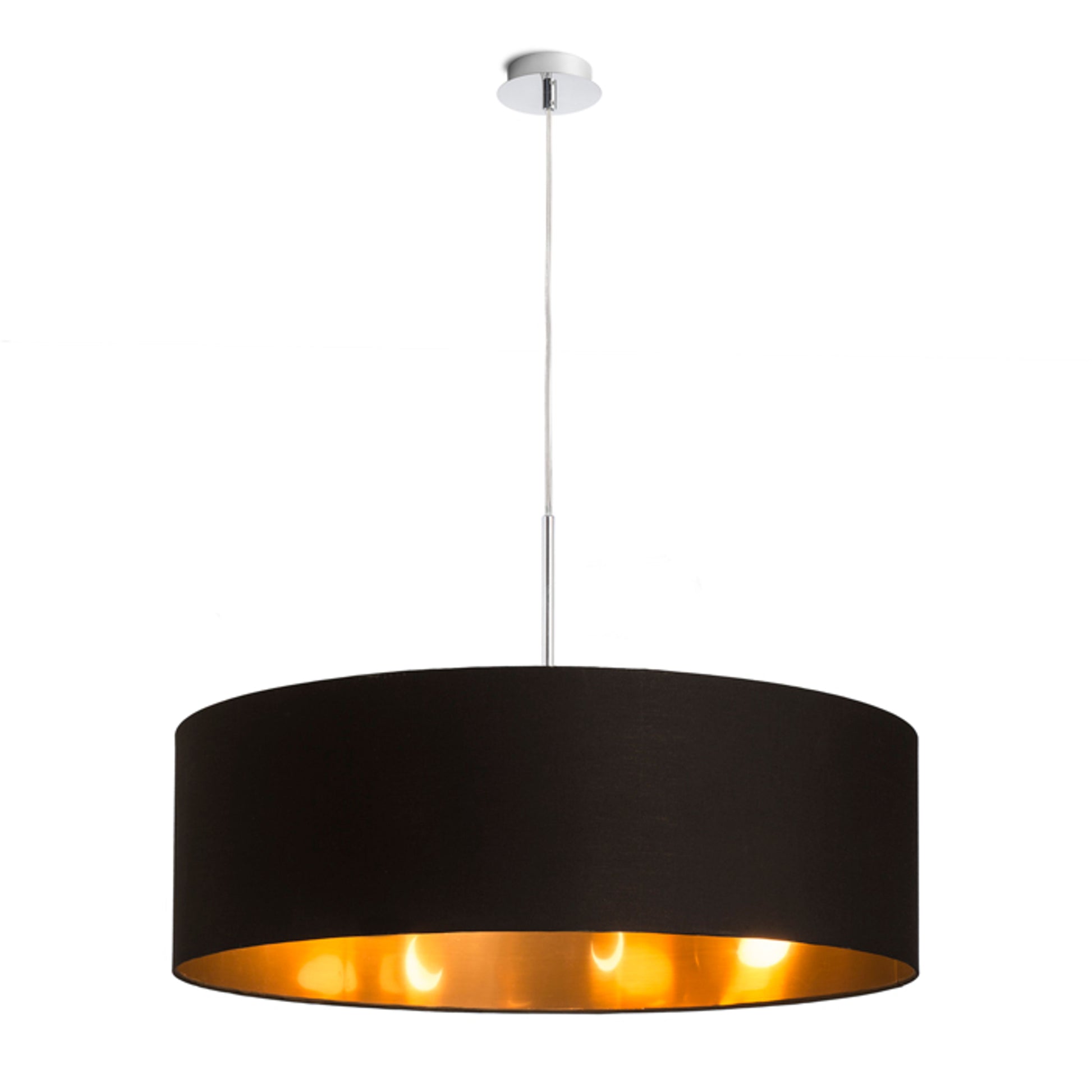 RENDL shades, shade bases, pendent sets RON 60/19 shade Polycotton black/copper foil max. 23W R11479 2