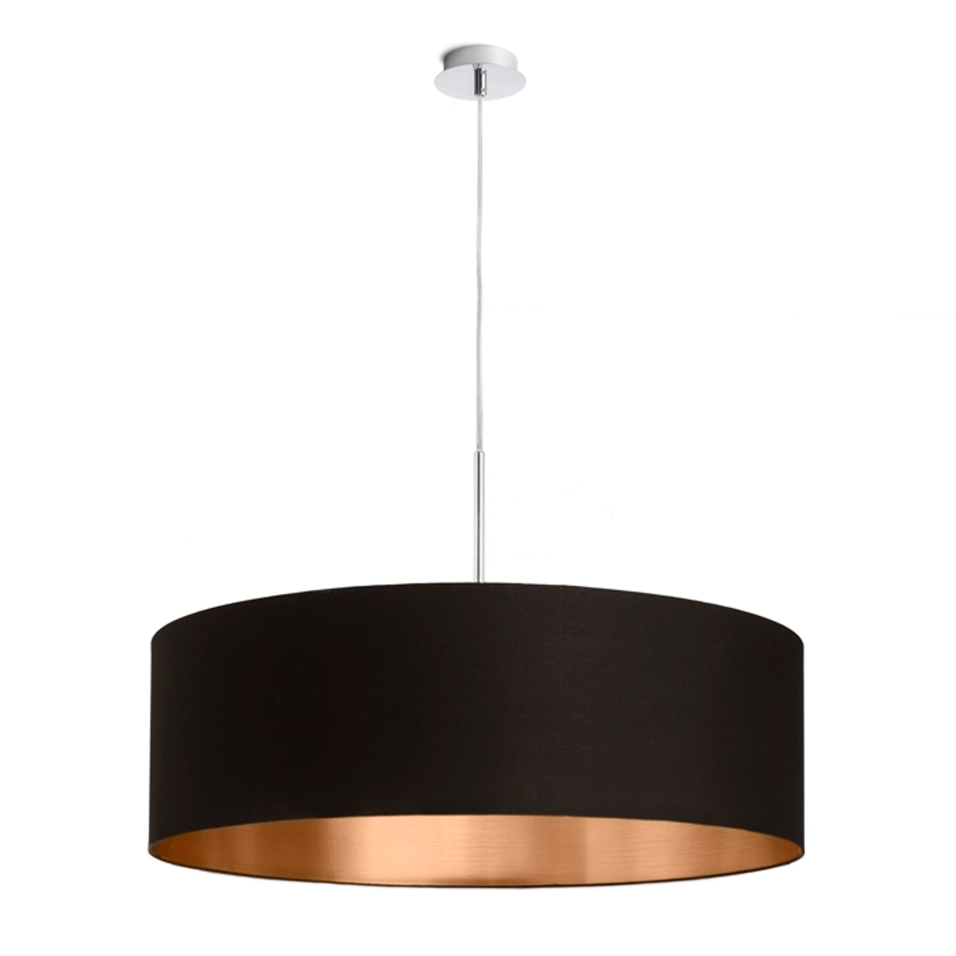 RENDL shades, shade bases, pendent sets RON 60/19 shade Polycotton black/copper foil max. 23W R11479 7