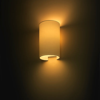 RENDL wall lamp RON W 15/25 wall  Polycotton white/white PVC 230V LED E27 15W R11492 4