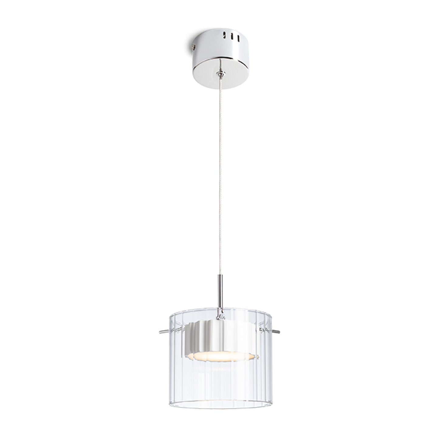 RENDL pendant lamp ESTRA I pendant white clear glass 230V LED 5W  3000K R11679 1