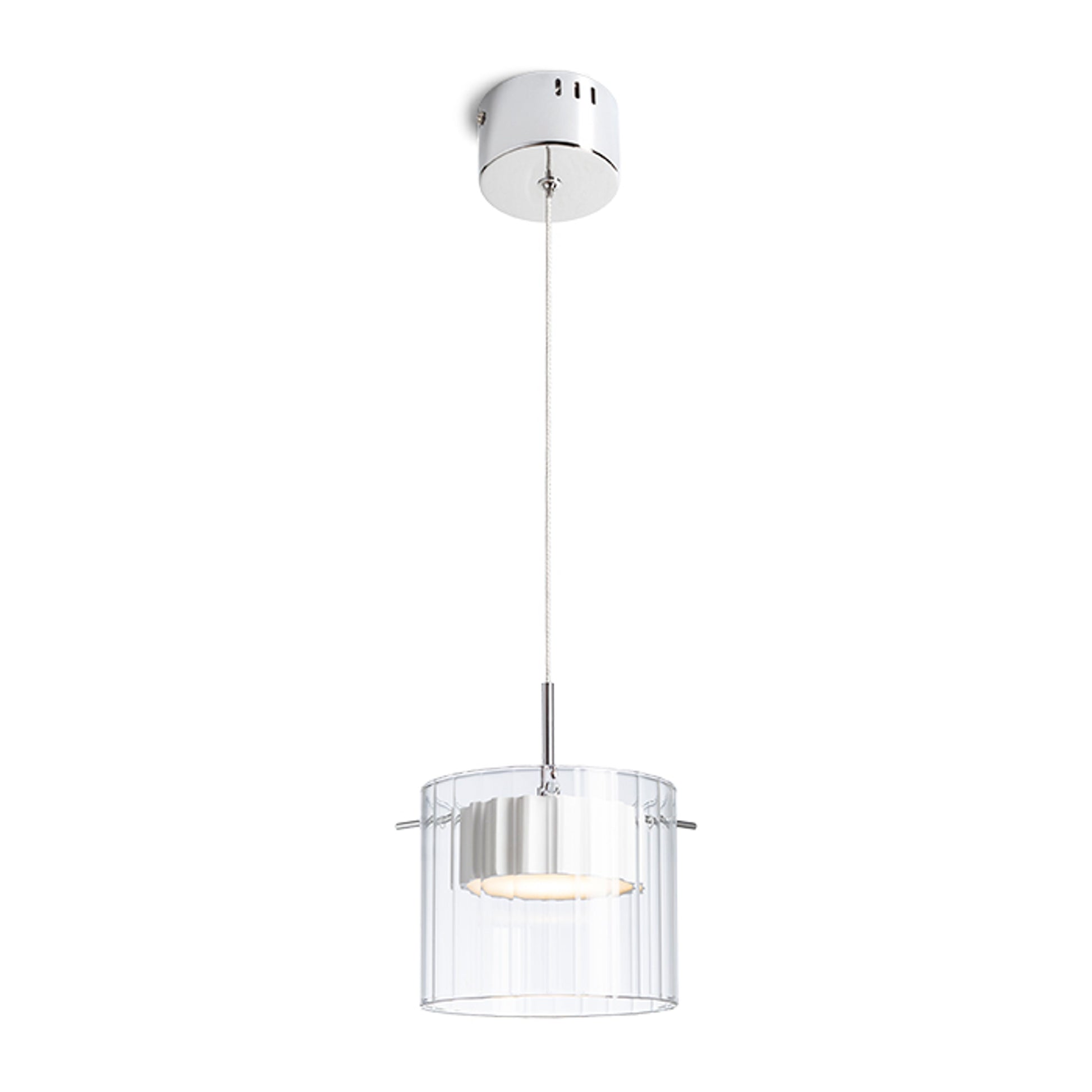 RENDL pendant lamp ESTRA I pendant white clear glass 230V LED 5W  3000K R11679 1