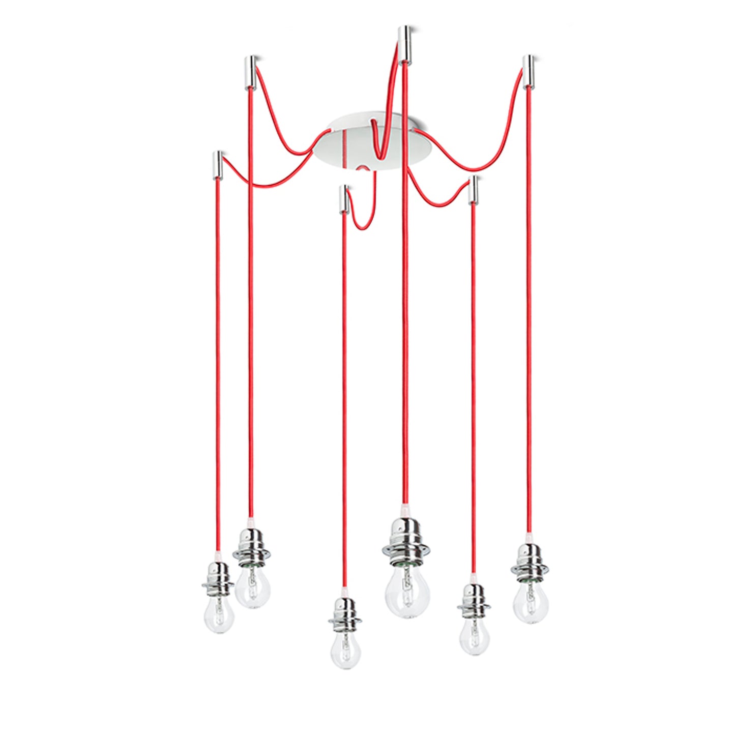 RENDL shades, shade bases, pendent sets KOMBIX 6 pendant set CHB+RC+CHF   230V LED E27 6x15W R11786 4