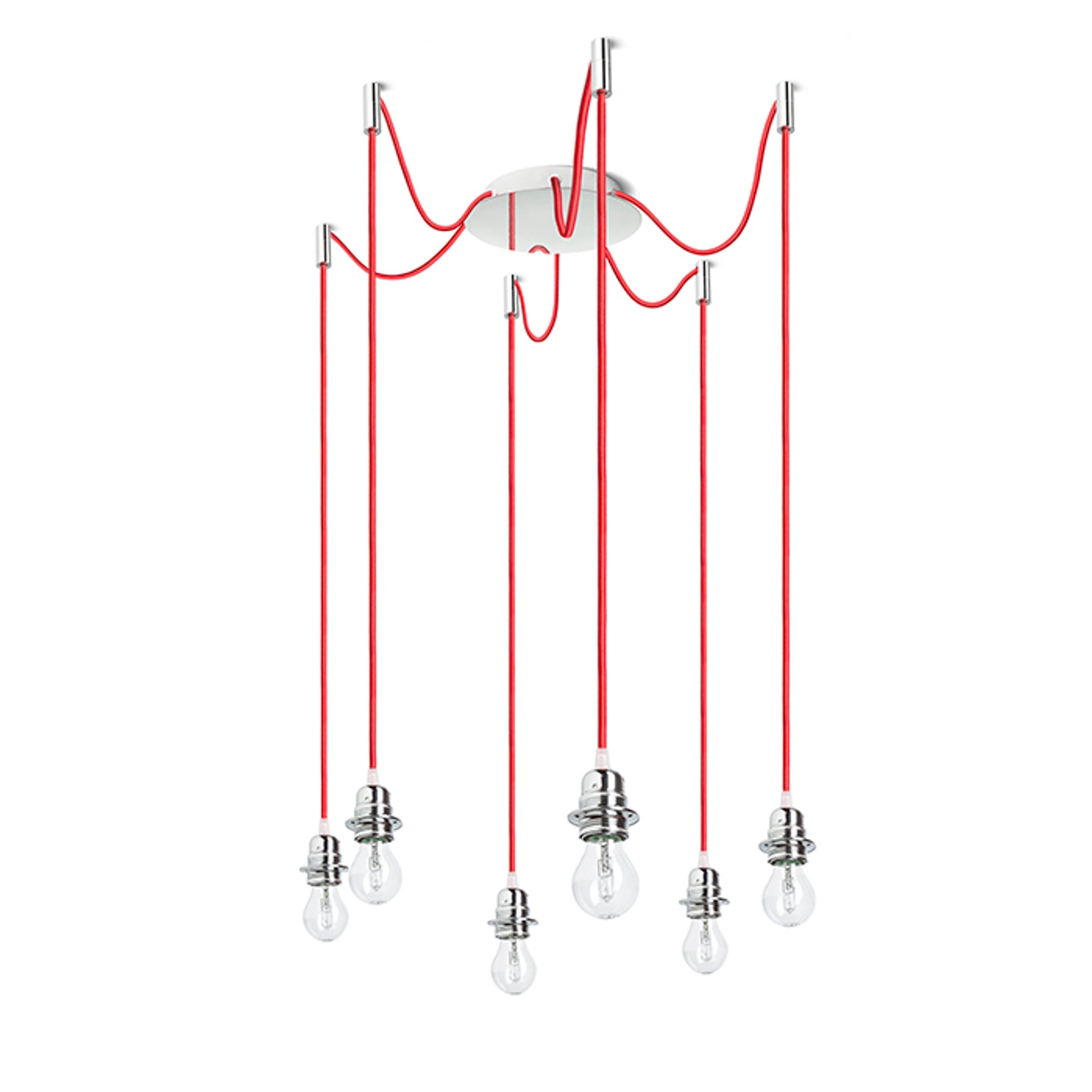 RENDL shades, shade bases, pendent sets KOMBIX 6 pendant set CHB+RC+CHF   230V LED E27 6x15W R11786 4