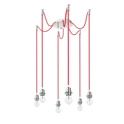 RENDL shades, shade bases, pendent sets KOMBIX 6 pendant set CHB+RC+CHF   230V LED E27 6x15W R11786 4