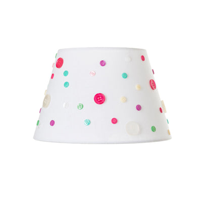 RENDL shades, shade bases, pendent sets DELISA 25/16 shade white buttons  max. 28W R12388 1