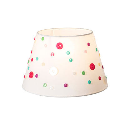 RENDL shades, shade bases, pendent sets DELISA 25/16 shade white buttons  max. 28W R12388 2