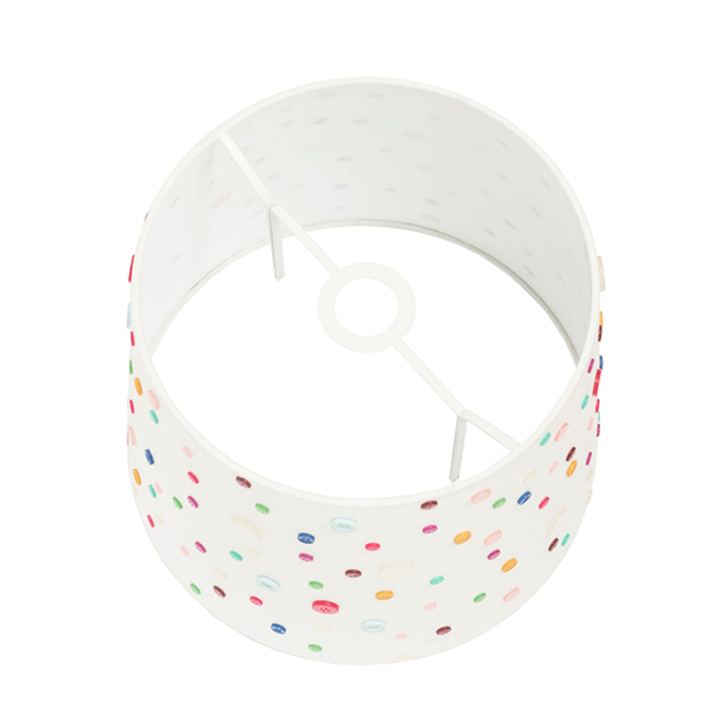 RENDL shades, shade bases, pendent sets DELISA 35/30 shade white buttons  max. 28W R12389 12