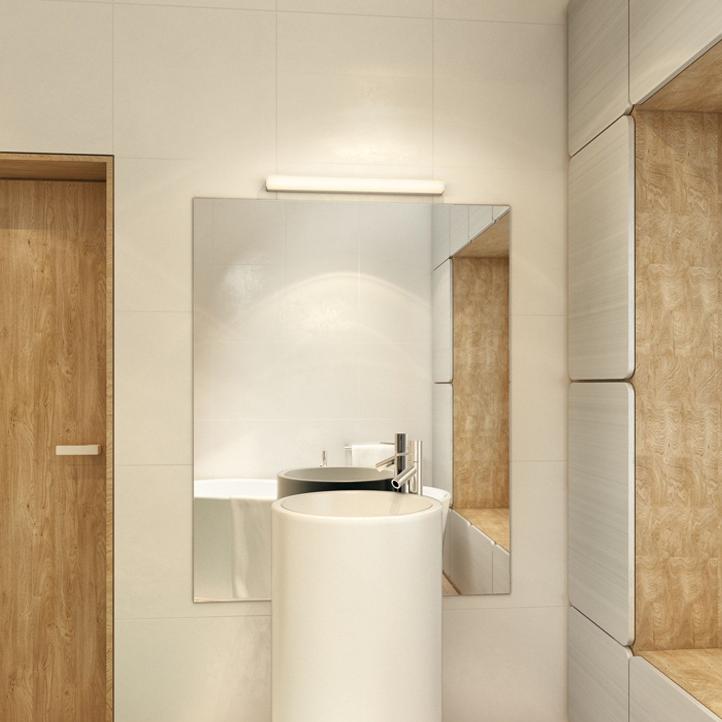 RENDL wall lamp LEVIA 60 wall  chrome 230V LED 12W 120° IP44  3000K R12402 3
