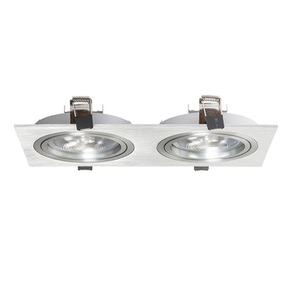 RENDL recessed light PASADENA G53 SQ II   brushed aluminum 230V LED G53 2x15W R12704 3