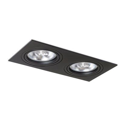 RENDL recessed light PASADENA G53 SQ II  black  230V LED G53 2x15W R12705 2