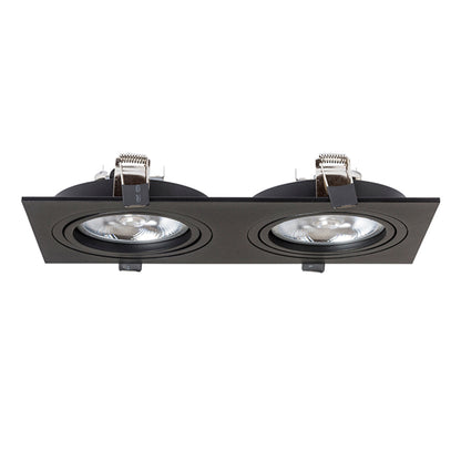 RENDL recessed light PASADENA G53 SQ II  black  230V LED G53 2x15W R12705 4