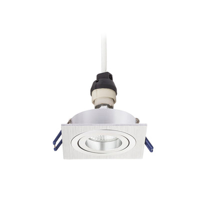 RENDL recessed light PASADENA GU10 SQ I recessed  brushed aluminum 230V LED GU10 7W R12709 6