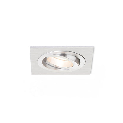 RENDL recessed light PASADENA GU10 SQ I recessed  brushed aluminum 230V LED GU10 7W R12709 7