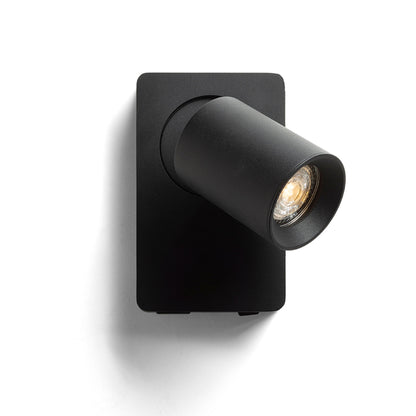 RENDL spotlight VOLTERA USB wall black  230V LED GU10 9W R13764 2