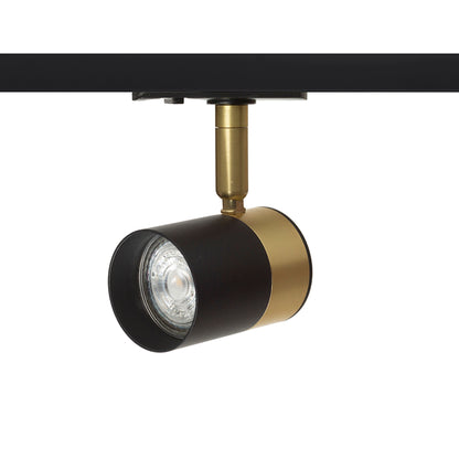 RENDL 1-circuit track system LALA for 1-circuit tracks black brass 230V LED GU10 9W R13767 6