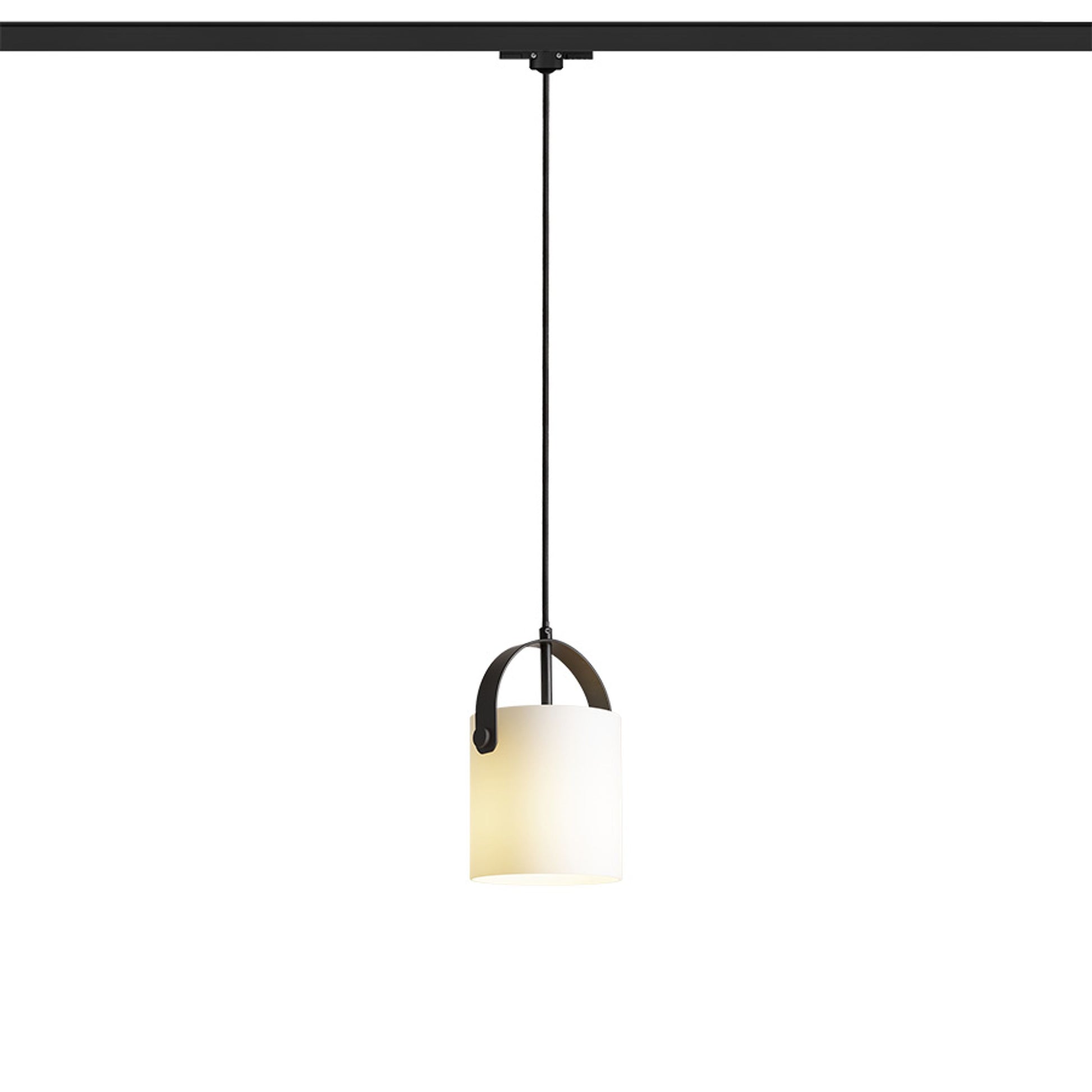 RENDL 3-circuit track system JULIETTA 16 for 3-circuit tracks  opal-colored glass/black 230V LED E27 15W R13855 3