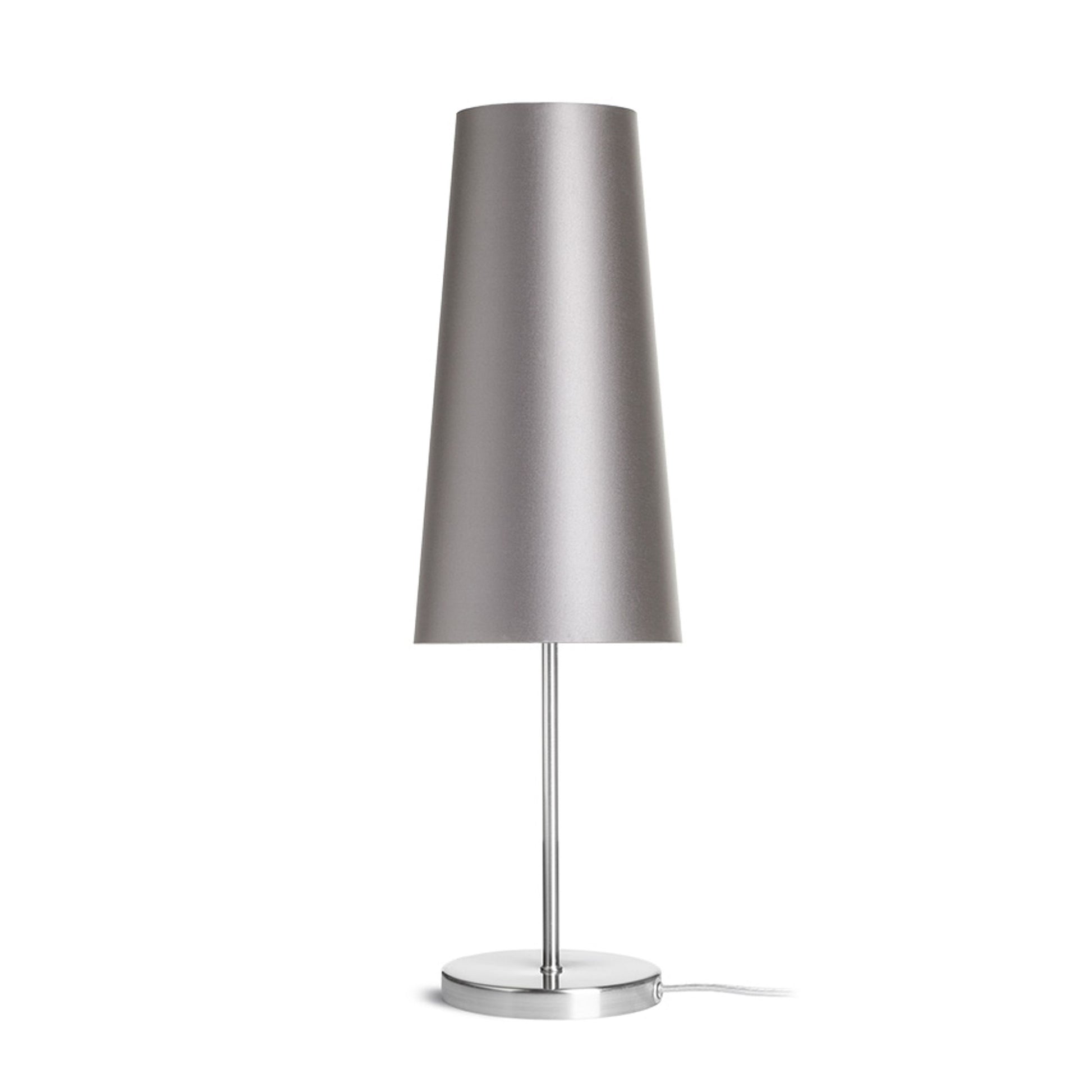 RENDL table lamp NYC/CONNY 15/30 table  Monaco dove gray/silver PVC/nickel 230V LED E27 11W R14052 1
