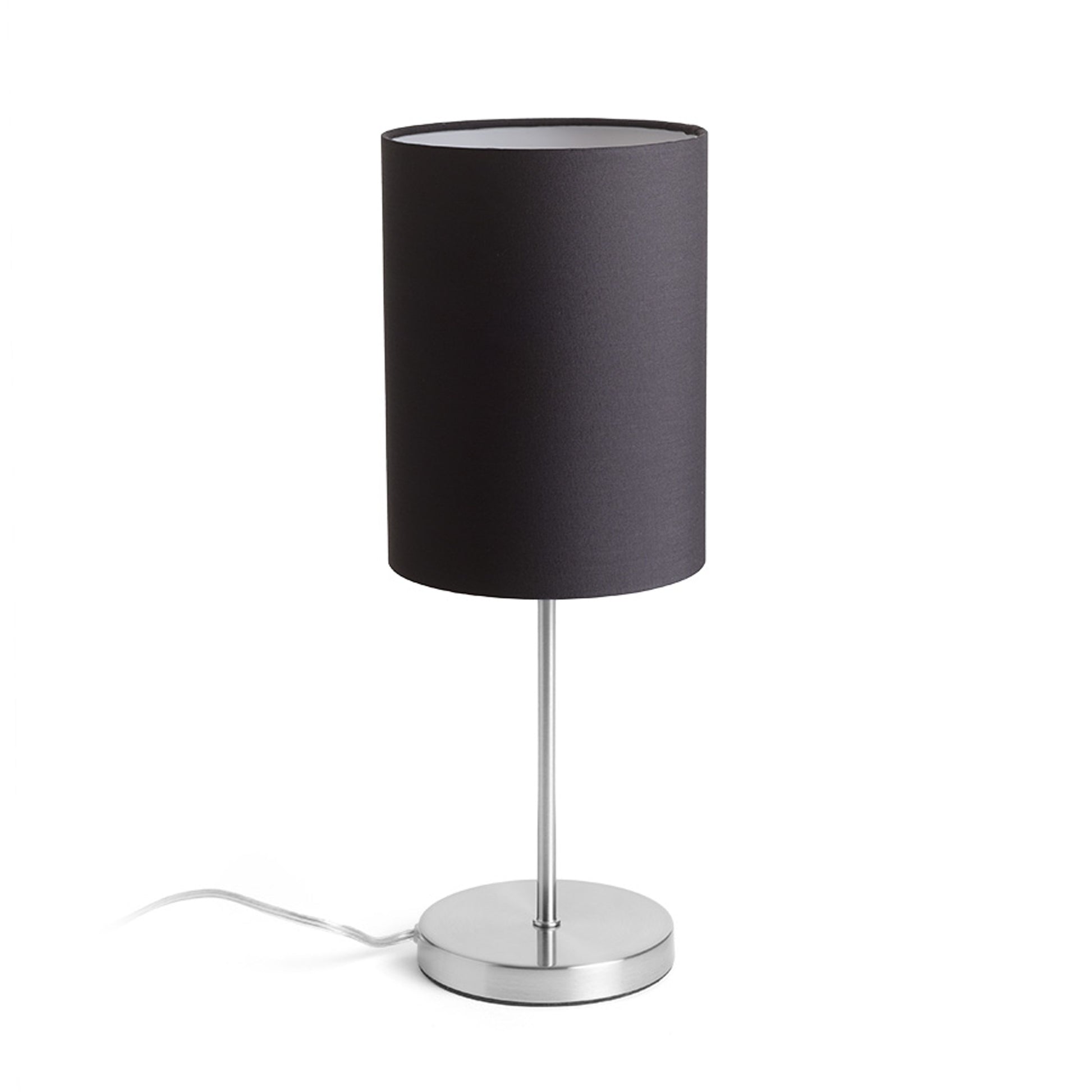 RENDL table lamp NYC/RON 15/20 table  Polycotton black/nickel 230V LED E27 15W R14062 1
