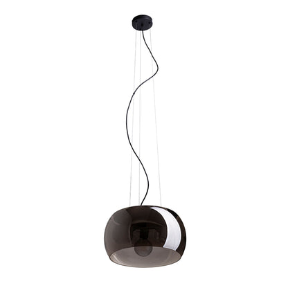 RENDL pendant lamp AMANDA pendant matte black smoke-colored glass 230V LED E27 3x15W R14136 3