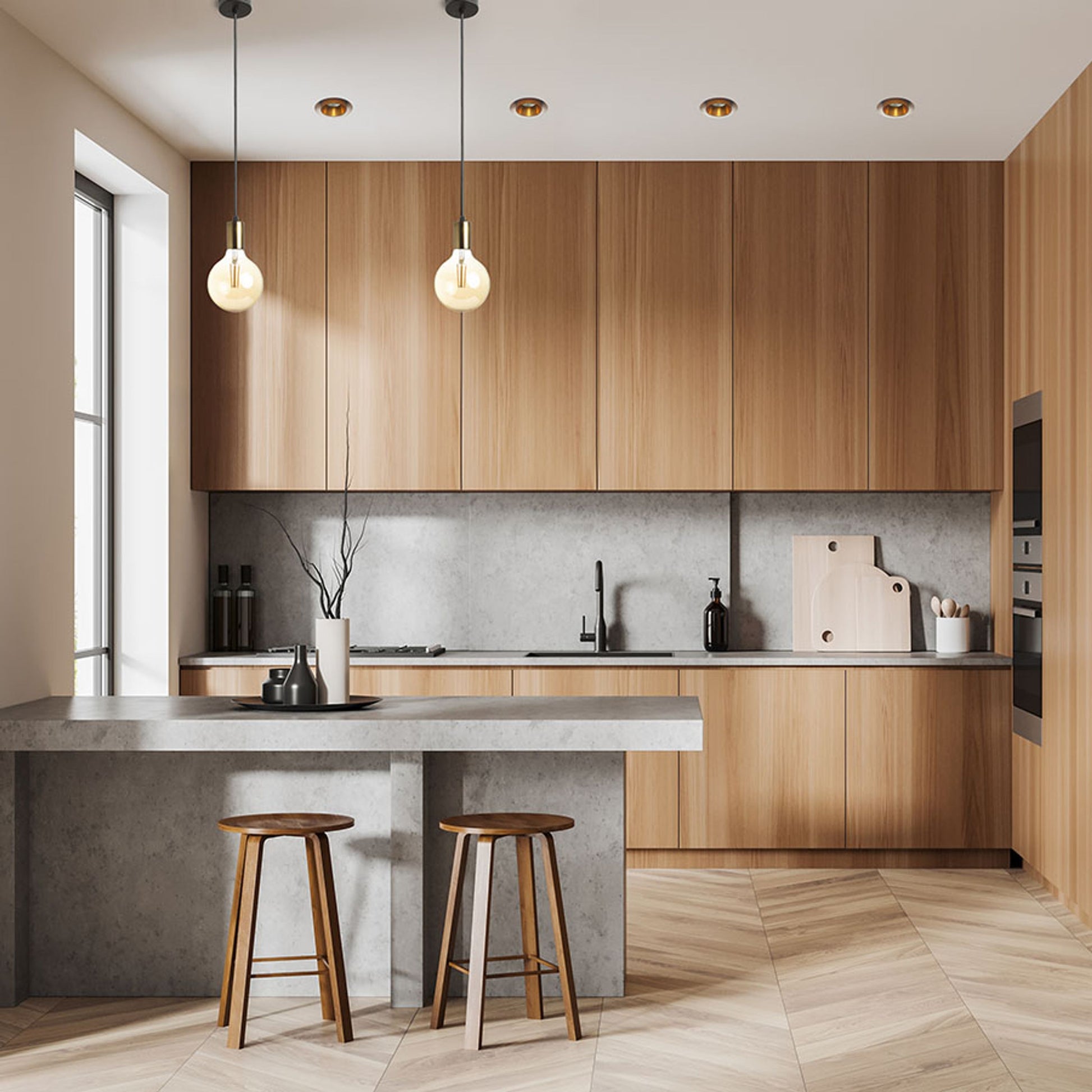 RENDL recessed light DAYTONA directional plaster/brushed brass 230V LED GU10 8W R14161 4