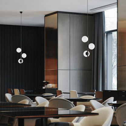 RENDL pendant lamp ETHERIA pendant black opal-colored glass 230V LED E27 3x11W R14484 5