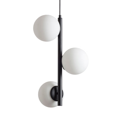RENDL pendant lamp ETHERIA pendant black opal-colored glass 230V LED E27 3x11W R14484 6