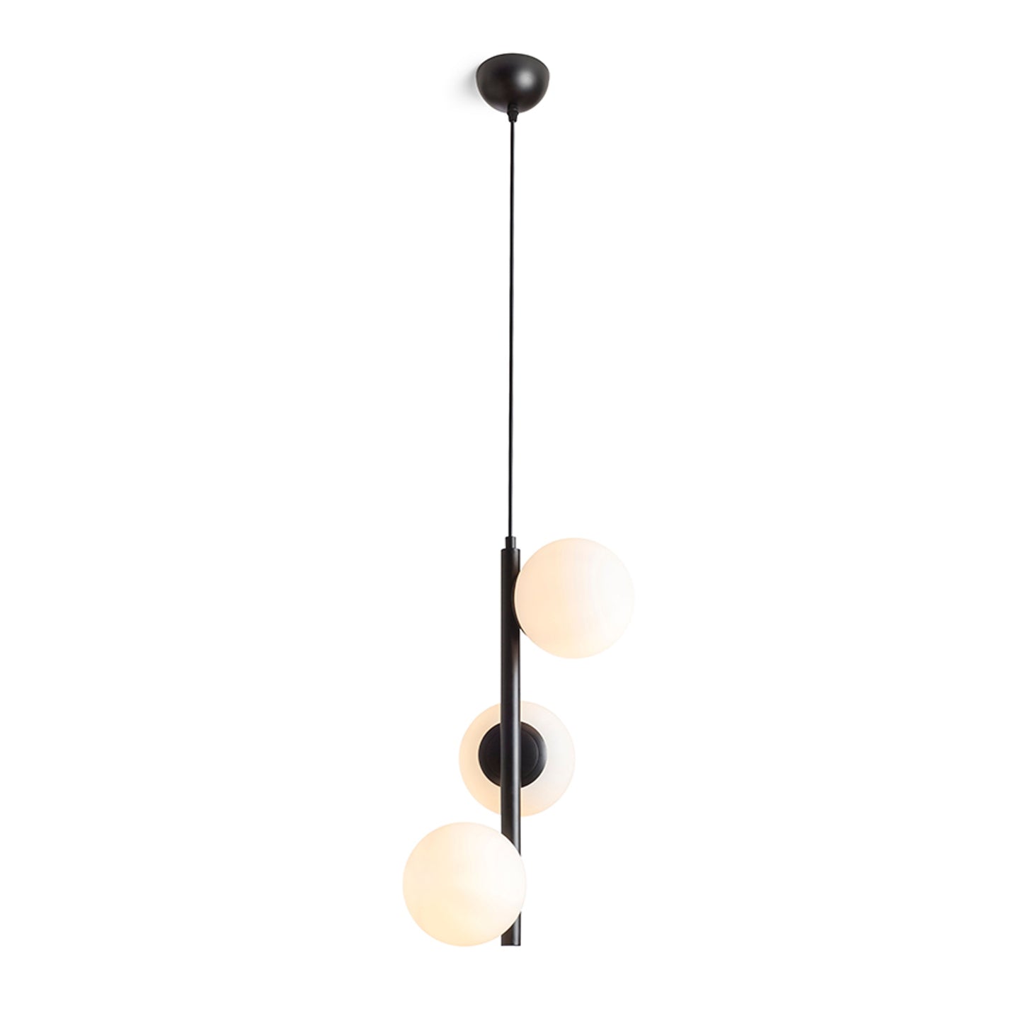 RENDL pendant lamp ETHERIA pendant black opal-colored glass 230V LED E27 3x11W R14484 9