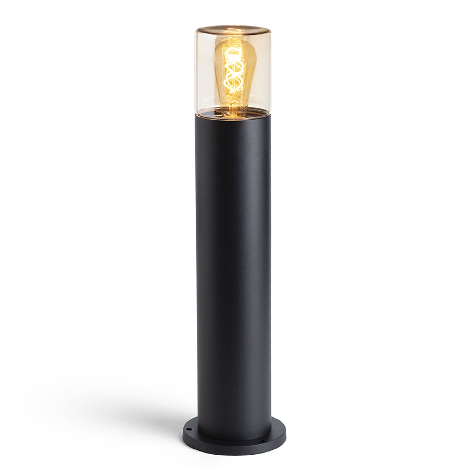 RENDL outdoor lamp QUINN 60 floor black amber-colored glass 230V LED E27 11W IP54 R14497 1